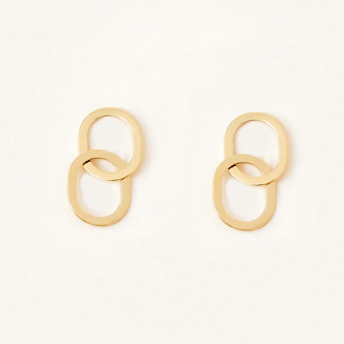 Chain Link Earrings in 14K Solid Gold