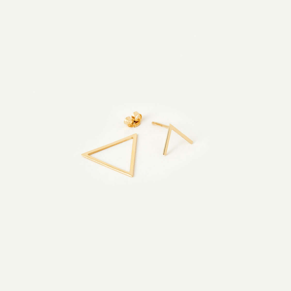 Triangle Ear Jacket Earrings in 14K Solid Gold