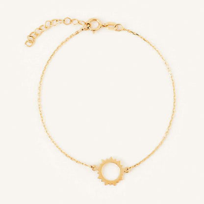 Open Sun Bracelet in 14K Solid Gold