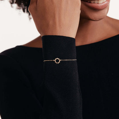 Open Sun Bracelet in 14K Solid Gold