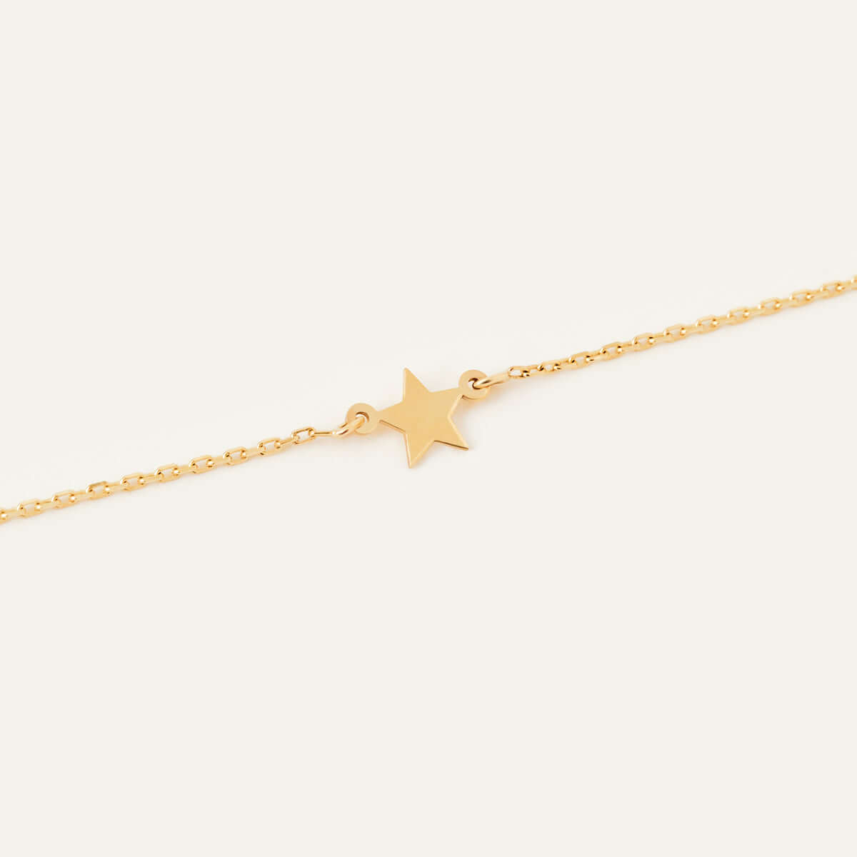 Bead Station and Star Bracelet in 14K Solid Gold