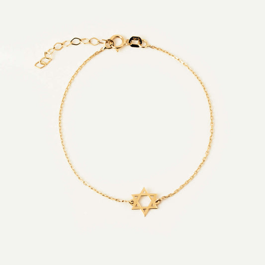 Star of David Bracelet in 14K Solid Gold