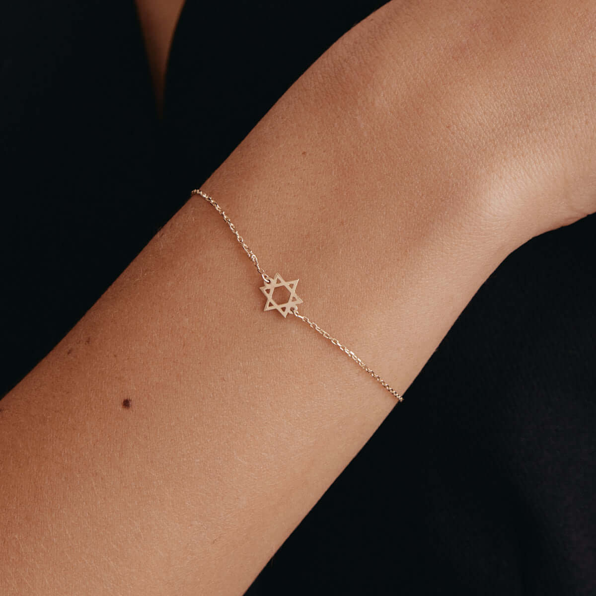 Star of David Bracelet in 14K Solid Gold