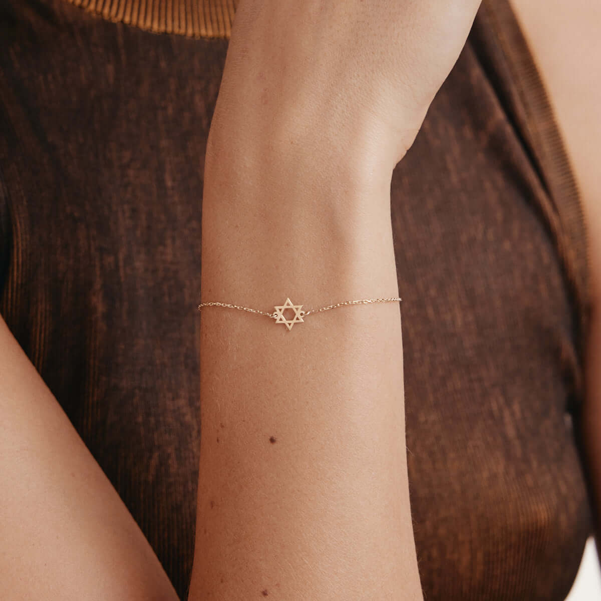 Star of David Bracelet in 14K Solid Gold