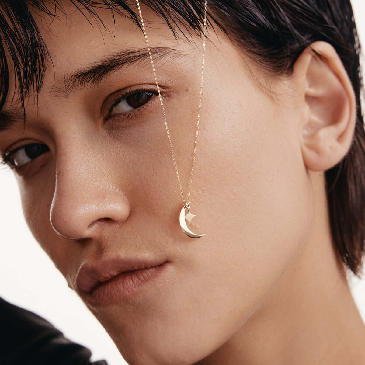 Crescent Moon and Star Necklace