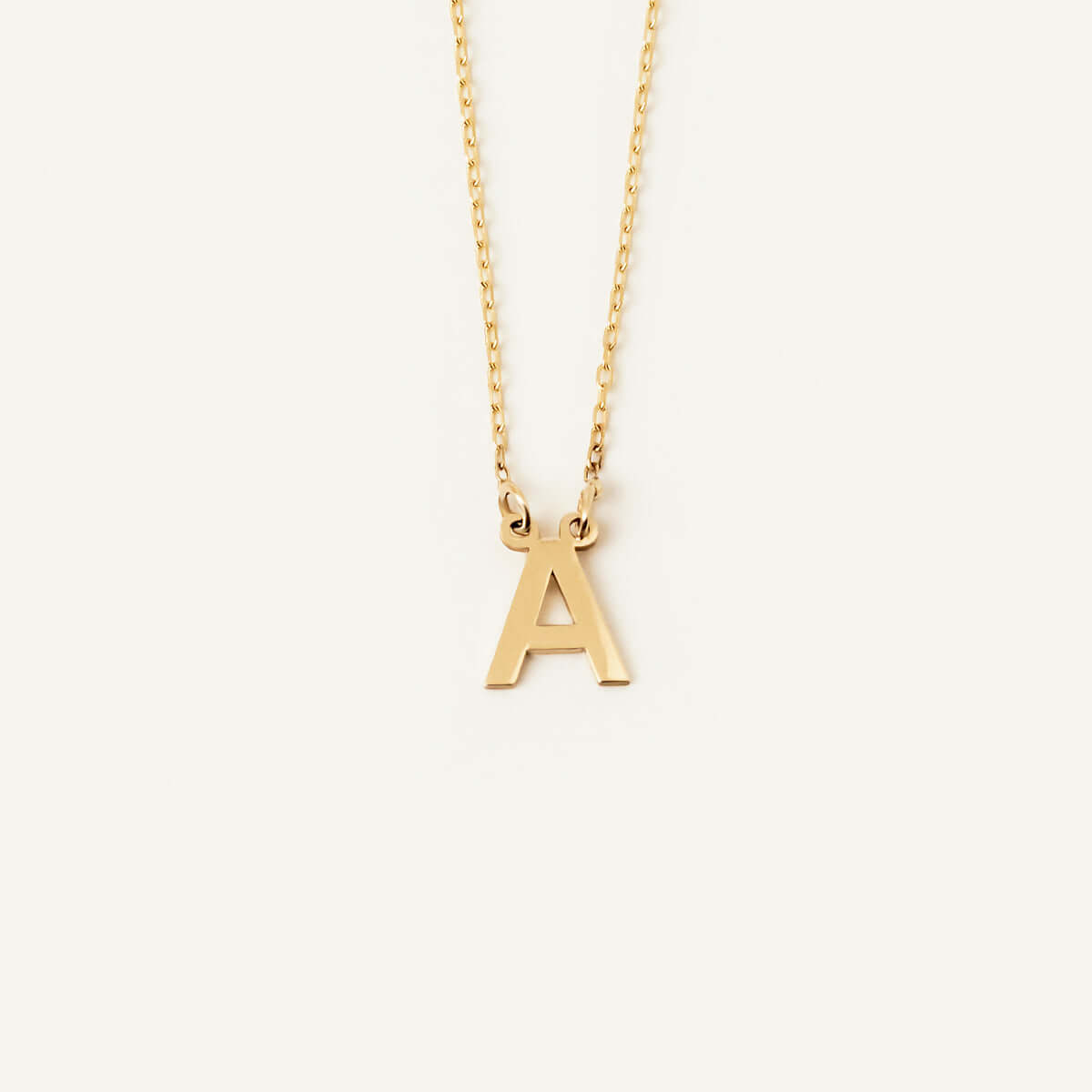 Custom Dainty Initial Necklace in 14K Solid Gold