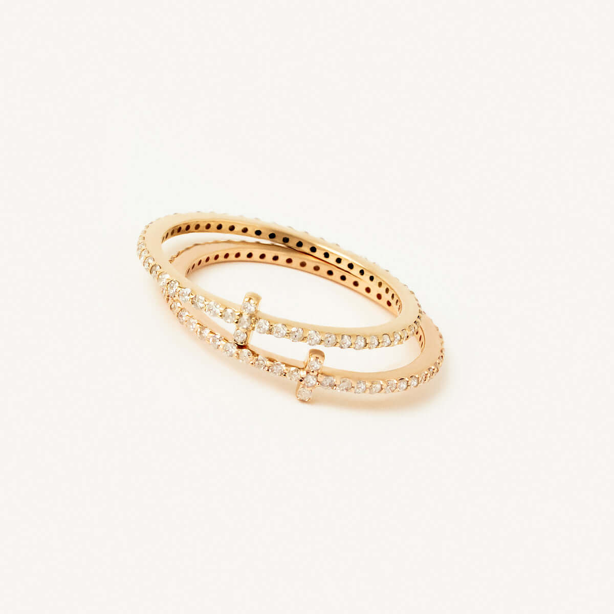 Diamond Cross Eternity Ring