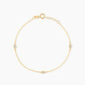 Three Diamond Station Bracelet