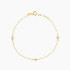 Three Diamond Station Bracelet