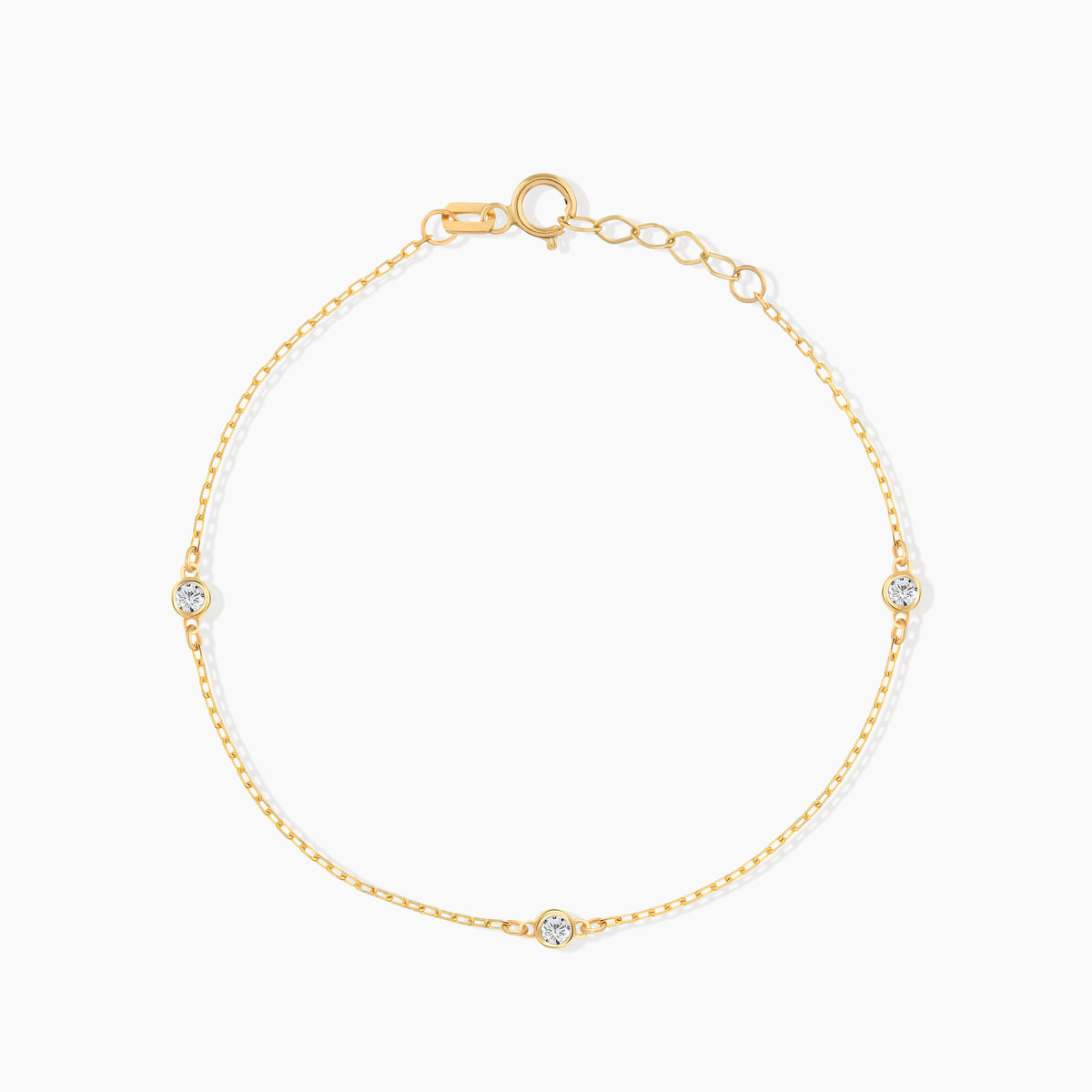 Three Diamond Station Bracelet