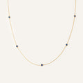 Sapphire Five Stone Station Necklace