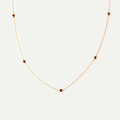 Ruby Five Stone Station Necklace