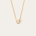 Diamond Bezel Solitaire Necklace