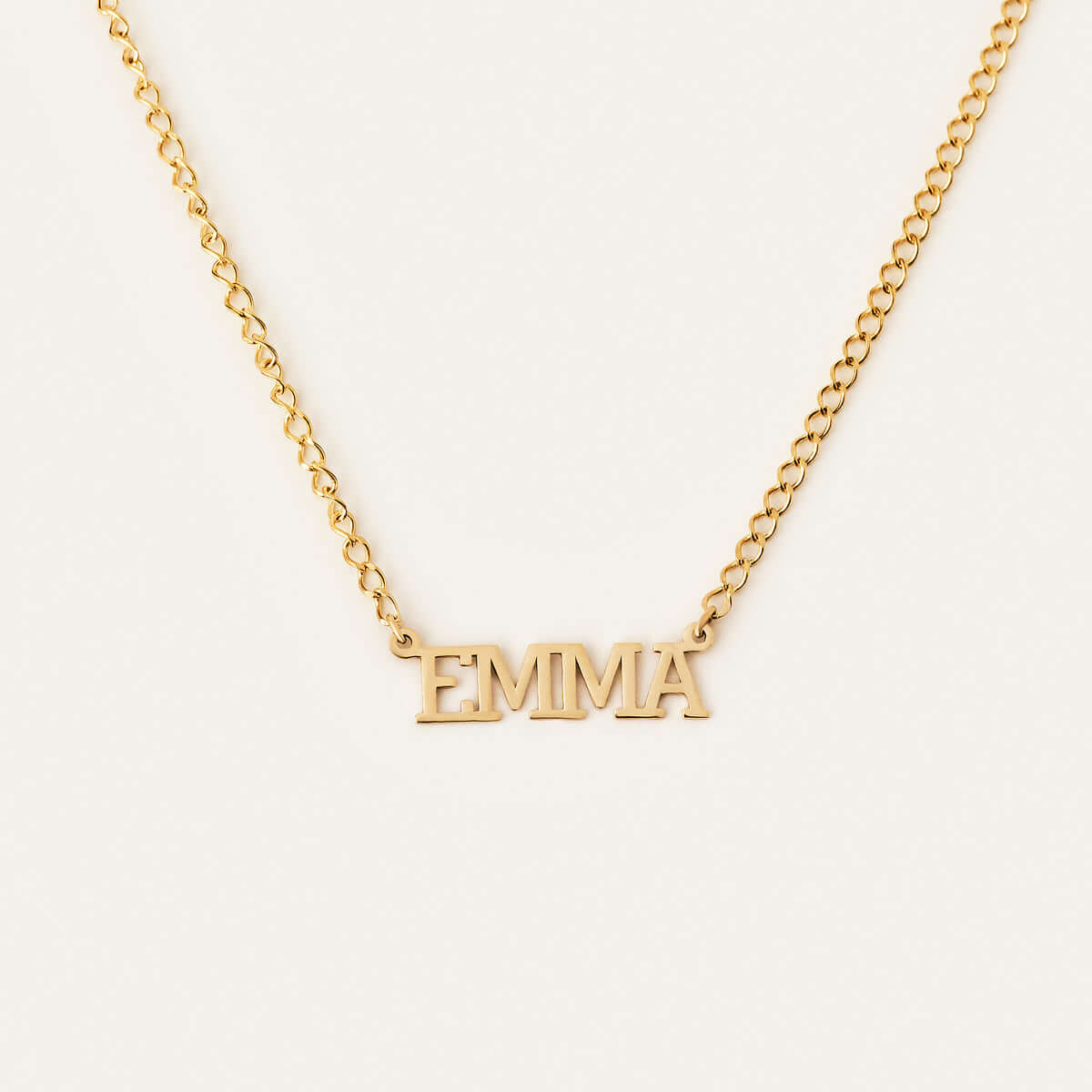 Custom Gourmet Chain Name Necklace in 14K Solid Gold