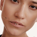 Diamond Paperclip Pendant Necklace