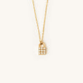 Diamond Padlock Charm Necklace