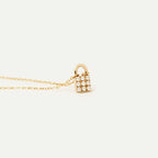 Diamond Padlock Charm Necklace