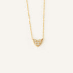 Diamond Pave Heart Charm Necklace