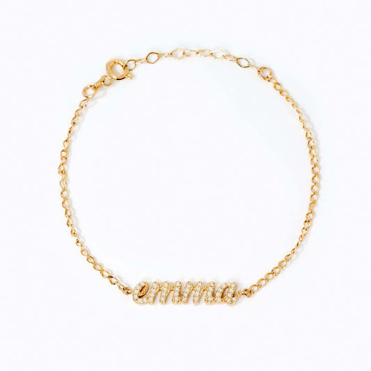 Diamond Custom Gourmet Name Bracelet