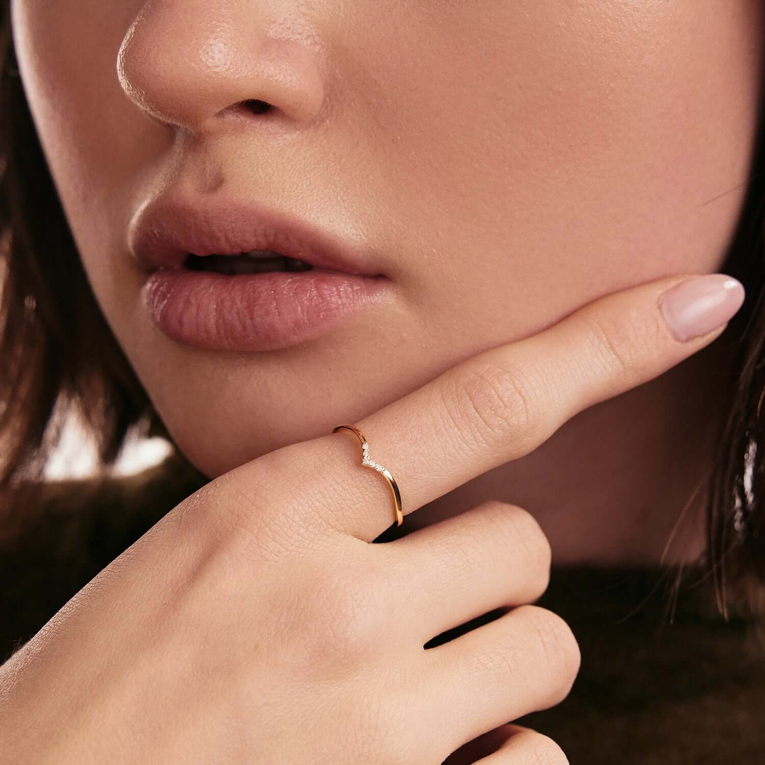 Diamond Chevron Ring