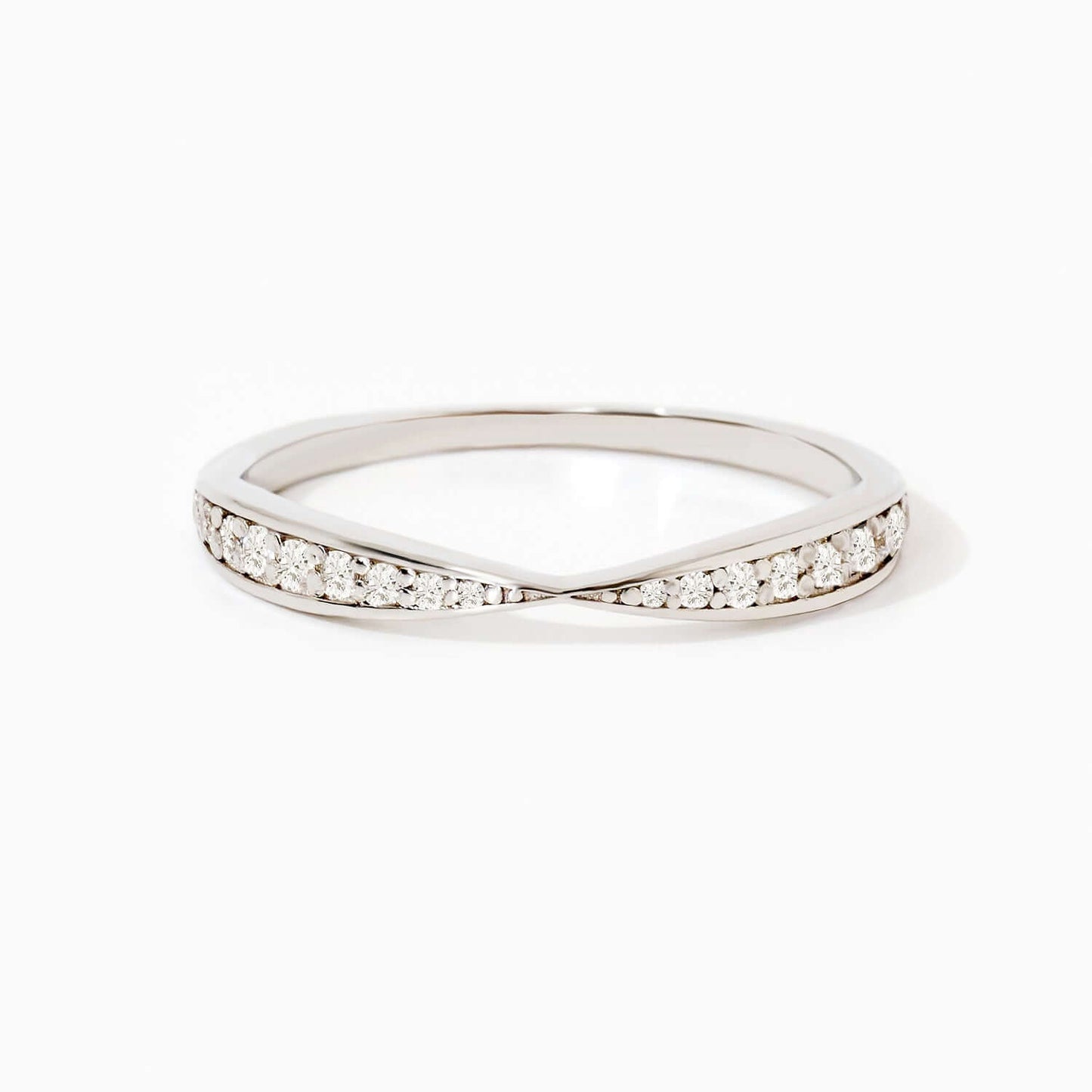 Diamond Pave Criss Cross Ring in 14K Solid Gold