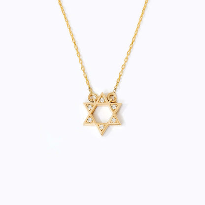 Diamond Jewish Star Necklace