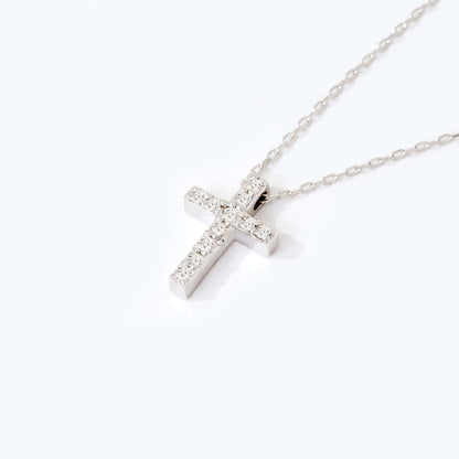 Dainty Cross Pendant Necklace in 14K Solid Gold