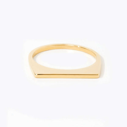 Rectangular Signet Ring in 14K Solid Gold