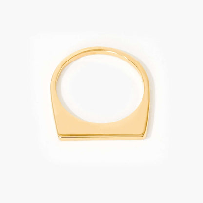 Rectangular Signet Ring in 14K Solid Gold