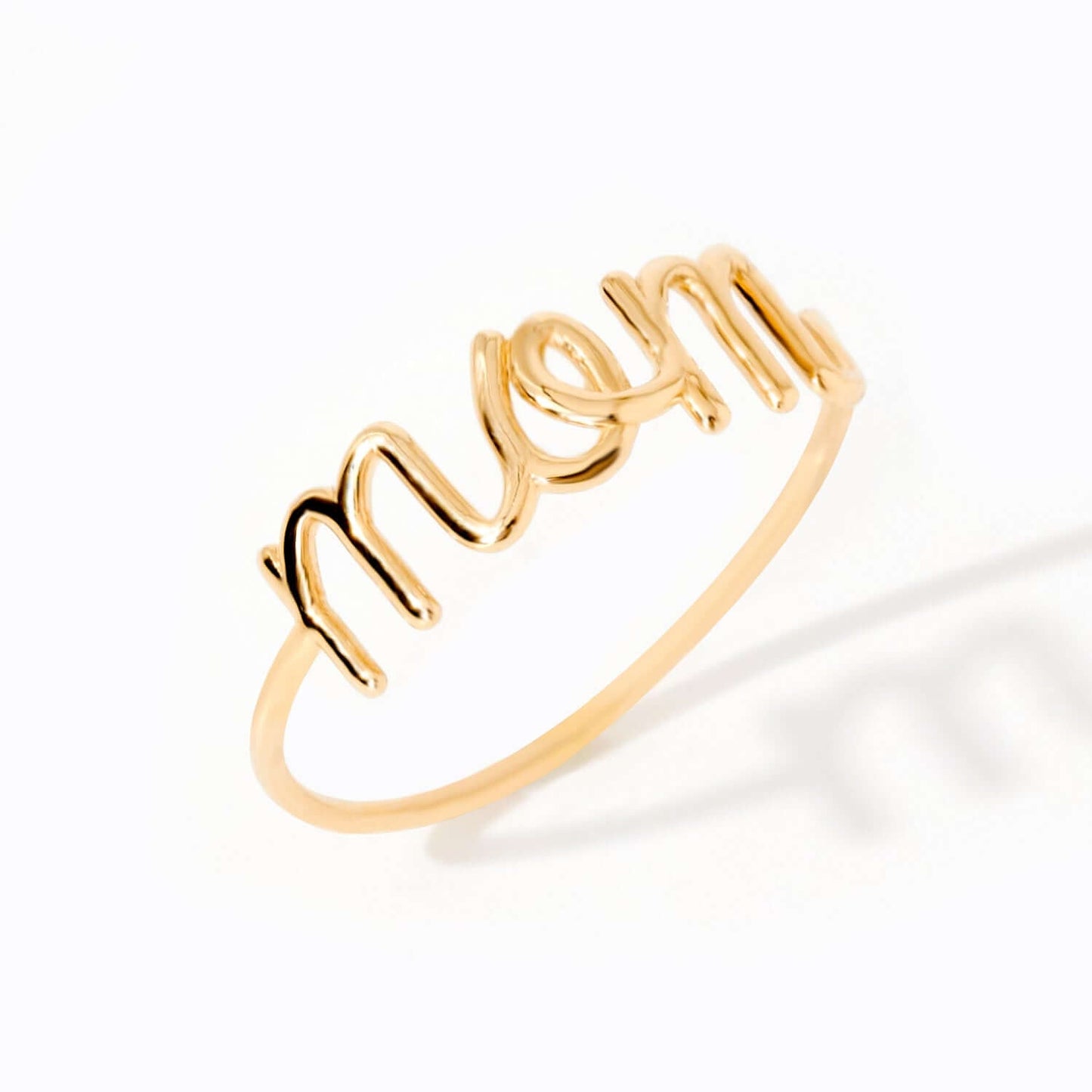 Bague empilable pour maman en or massif 14 carats