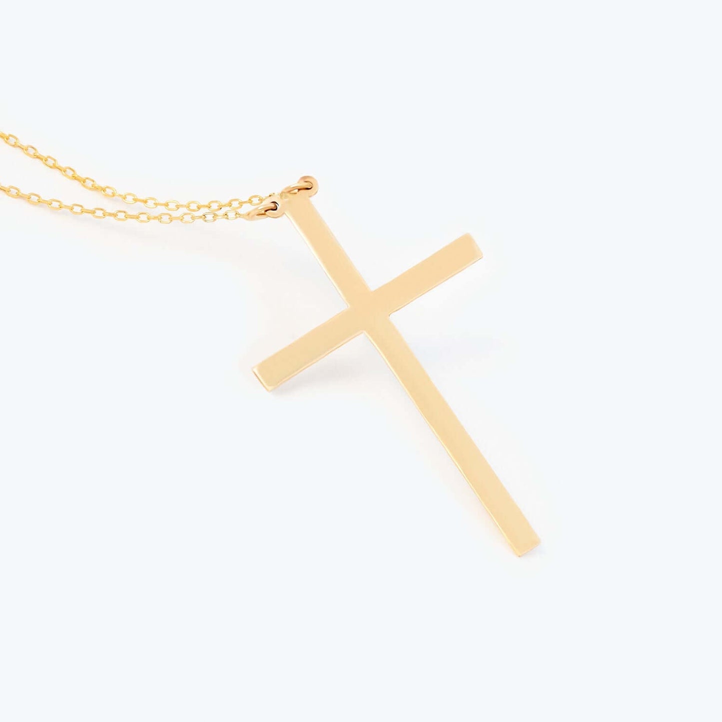 Bold Cross Necklace in 14K Solid Gold