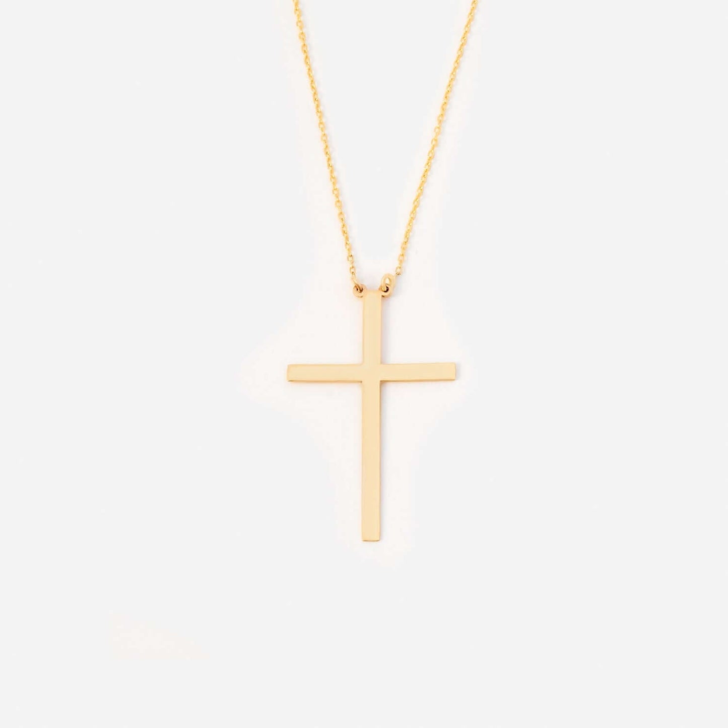 Collier Croix Audacieuse en Or Massif 14K 