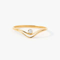 Diamond Solitaire V Ring