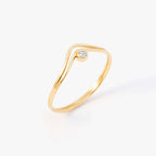 Diamond Solitaire V Ring