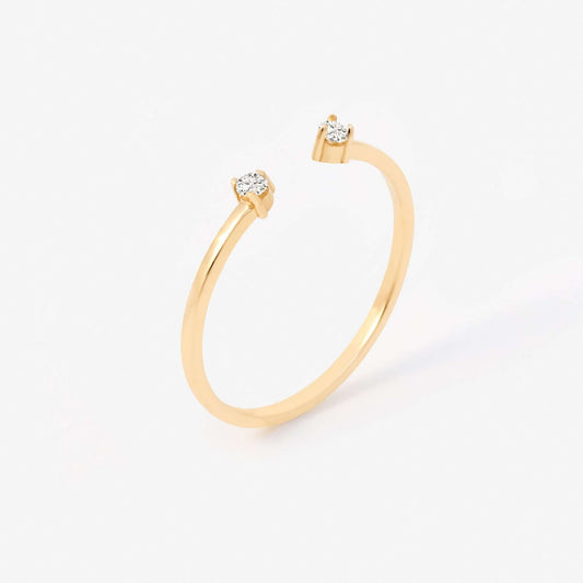 Diamond Duo Solitaire Open Ring