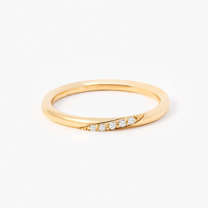 Diamond Pave Band Ring in 14K Solid Gold