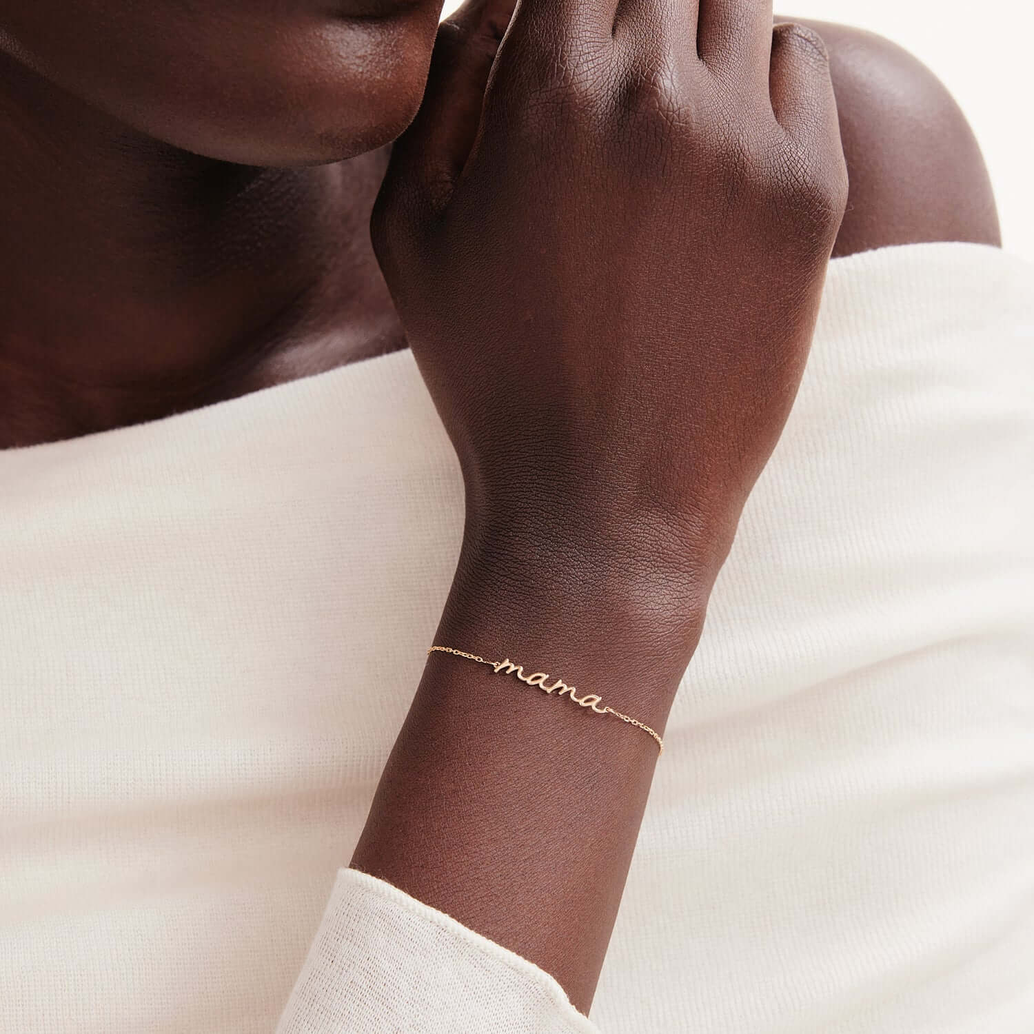 Mama Script Bracelet