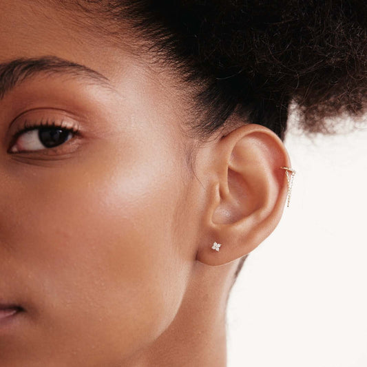 Diamond Bloom Stud Earrings