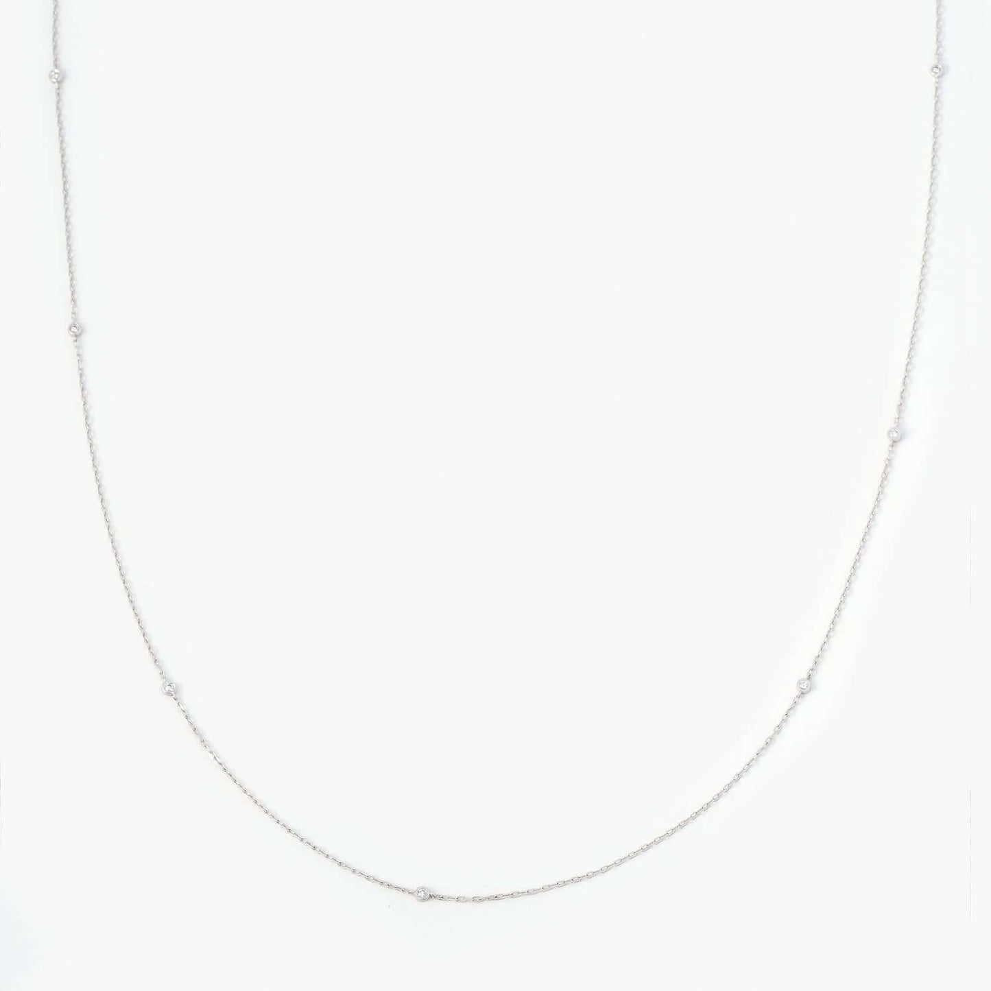 Diamond by the Yard Necklace in 14K White Gold