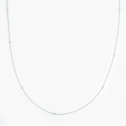 Diamond by the Yard Necklace in 14K White Gold