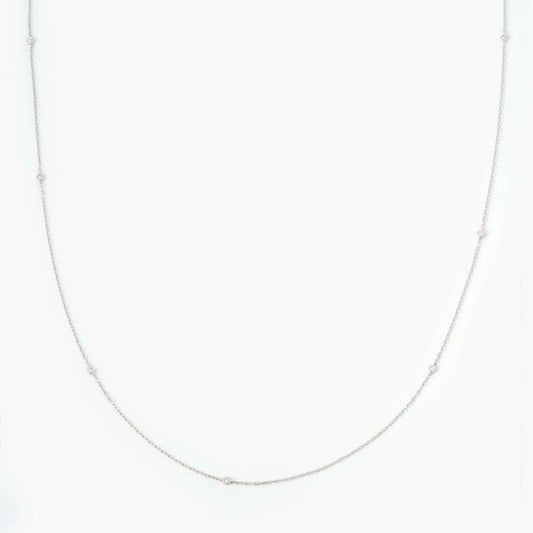 Collier Diamant au mètre en or blanc 14 carats