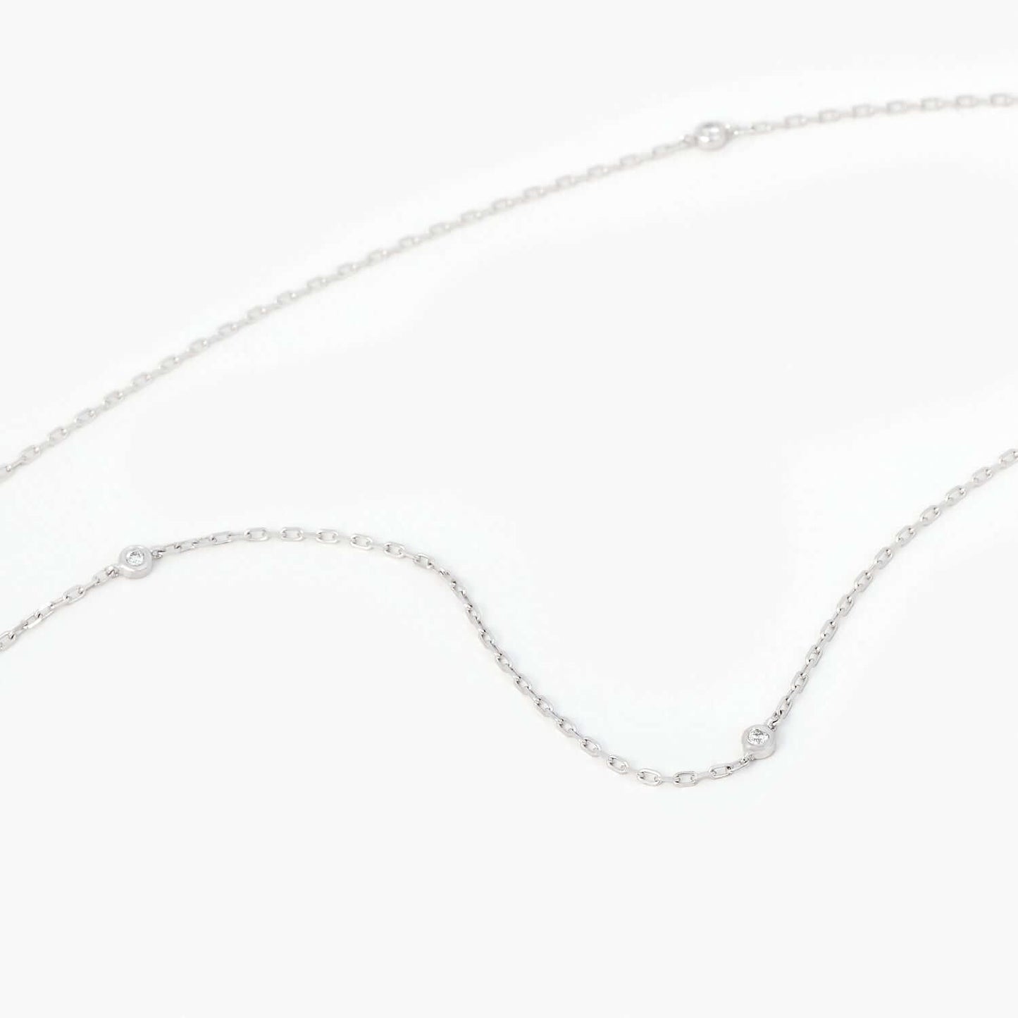 Diamond by the Yard Necklace in 14K White Gold