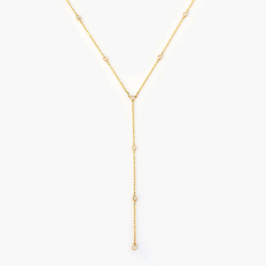 Diamond Bezel-Set Y-Necklace