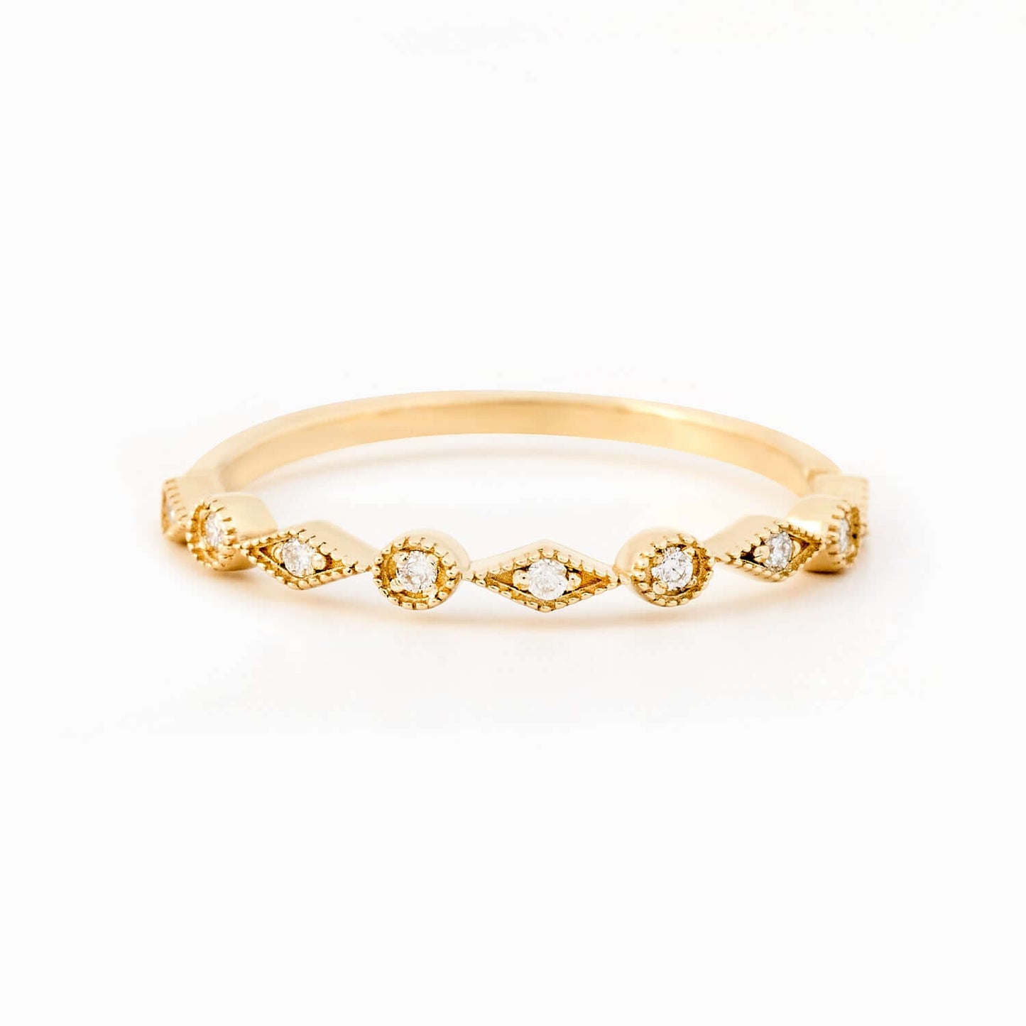 Diamond Art Deco Half Eternity Ring