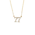 Diamond Custom Number Necklace
