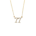 Diamond Custom Number Necklace