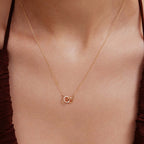 Diamond Intertwined Circle Necklace