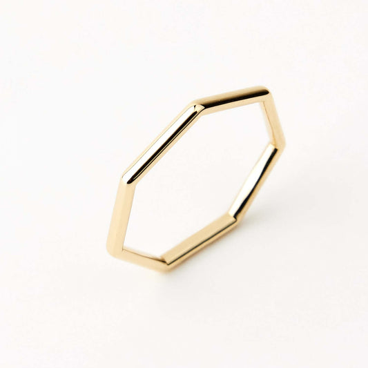 Hexagon Wedding Band Ring