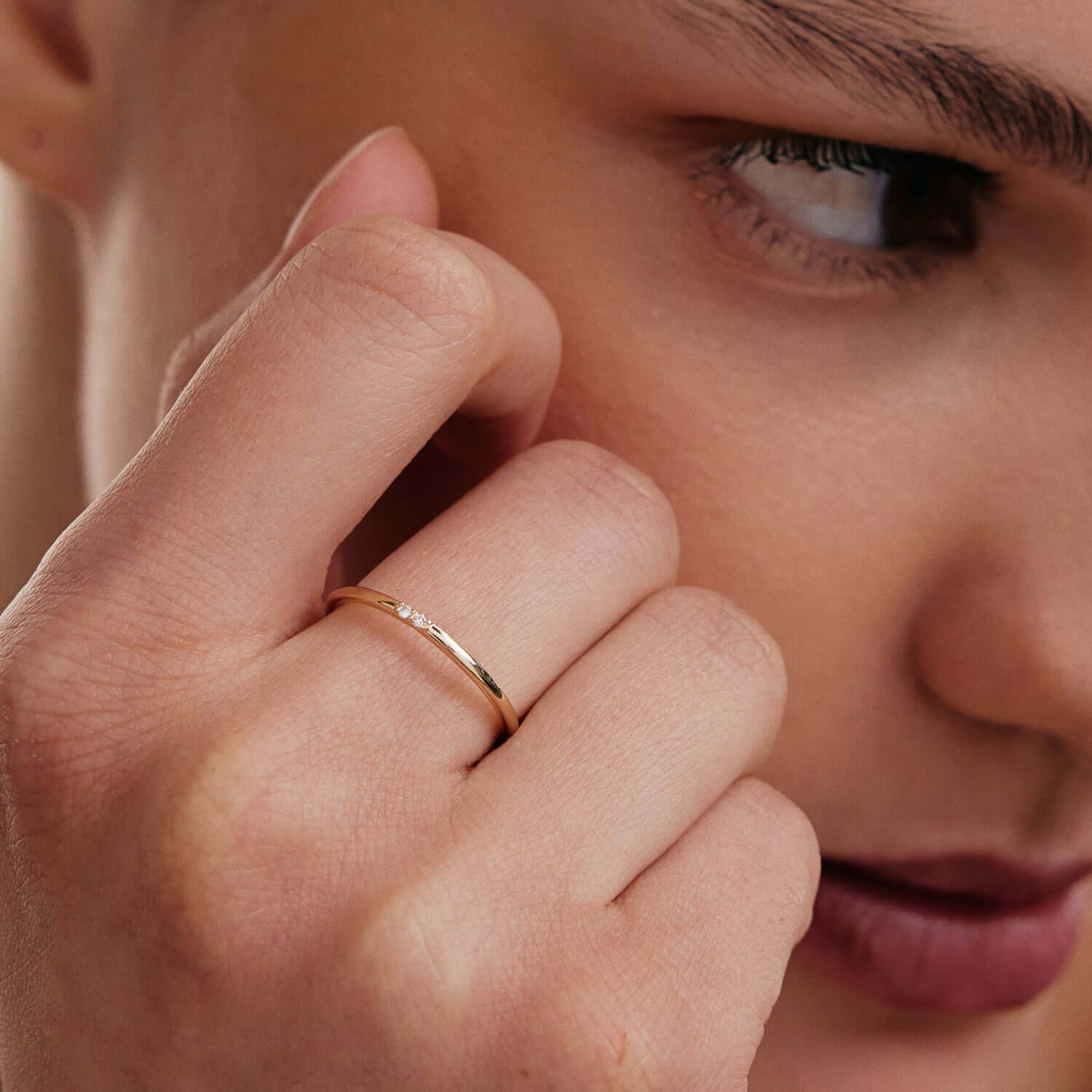 Diamond Minimalist Ring