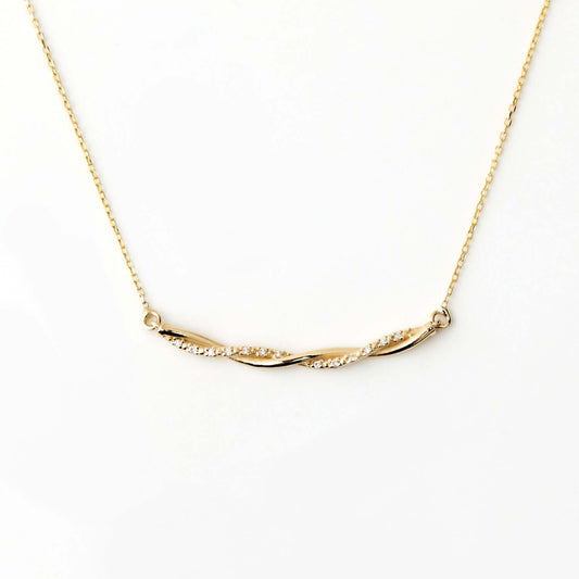 Diamond Twisted Rope Necklace